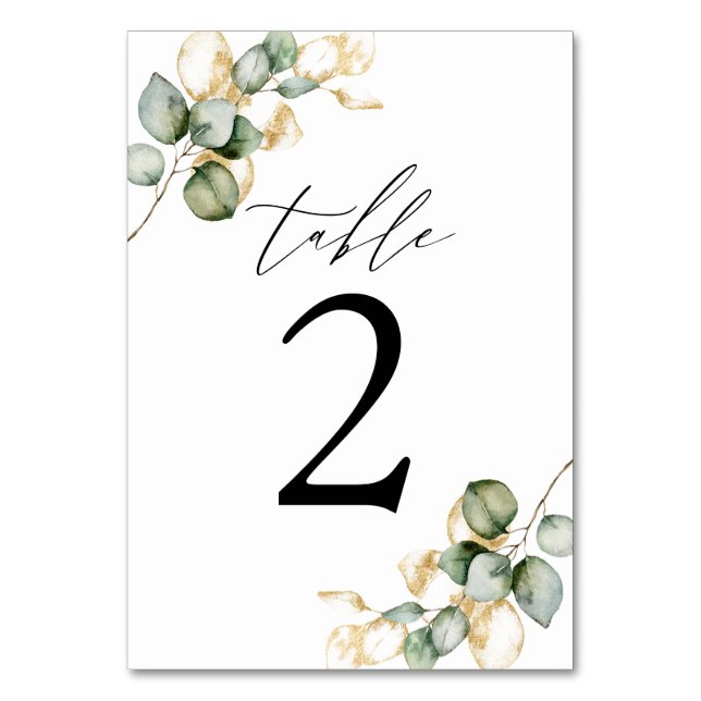 Numeração De Mesa Quadro verde número 2 (Frente)