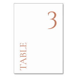 Numeração De Mesa QUALQUER NÚMERO da Tabela Casada Terracotta Simple