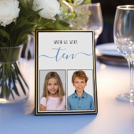 Numeração De Mesa Quando Éramos 10 Crianças Fotografias Blue Script 