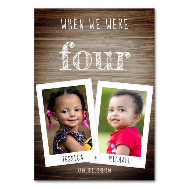 Numeração De Mesa Quando Éramos Idosos Fotos & Nomes Casamento de Ma (Frente)