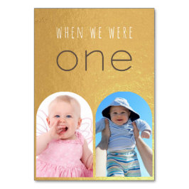 Numeração De Mesa Quando Éramos Um Casamento De Foto Dourado Falso