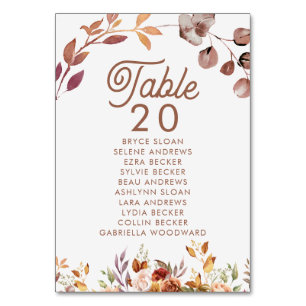Numeração De Mesa Queda Floral no Casamento do Amor