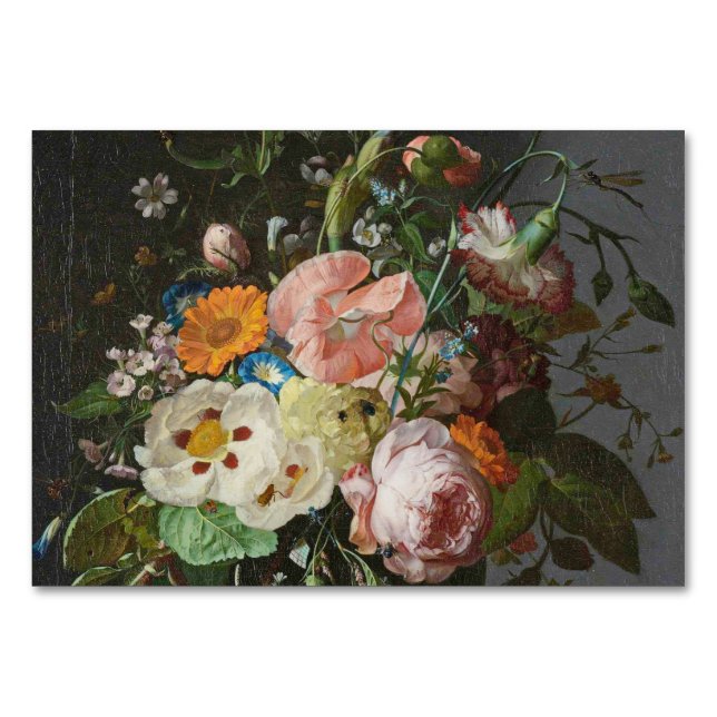 Numeração De Mesa Rachel Ruysch - Ainda vive com flores (Frente)