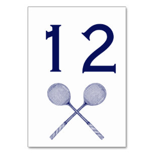 Numeração De Mesa Racquet de Squash Cruzados Azul