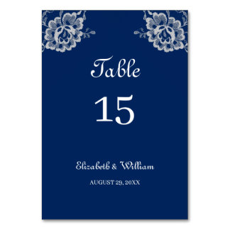 Numeração De Mesa Raios Florais Elegantes no Casamento Azul Marinho