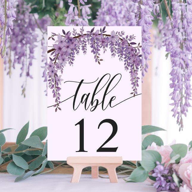 Numeração De Mesa Ramo Arqueado de Wisteria no Jardim Floral do Casa (Criador carregado)