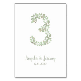 Numeração De Mesa Ramos de Oliva Número 3