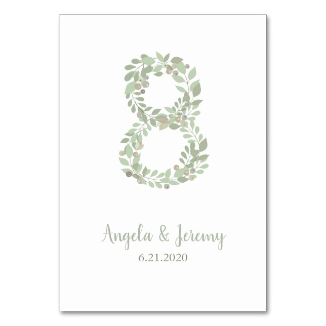 Numeração De Mesa Ramos Olivais Número 8 (Frente)