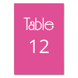Numeração De Mesa Raspberry Pink