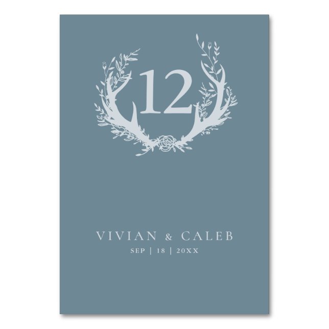 Numeração De Mesa Rastreadores Russos com Fraço Floral | Casamento (Frente)