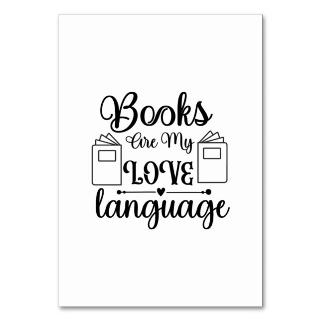 Numeração De Mesa Reading Art Books Are My Love Language (Frente)