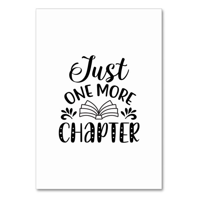 Numeração De Mesa Reading Art Just One More Chapter (Frente)