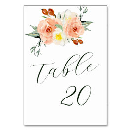 Numeração De Mesa Recepção das Flores de Verão Brilhantes