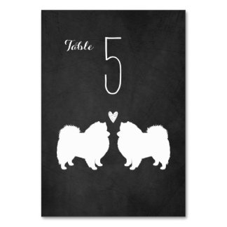 Numeração De Mesa Recepção de casamento Americana de Cães Eskimo