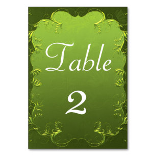 Numeração De Mesa Recepção de casamento Azul Elegante Chartreuse