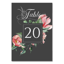 Numeração De Mesa Recepção de Casamento com Magnólia Rosa