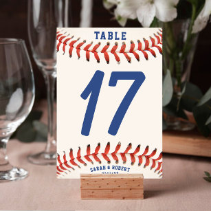 Numeração De Mesa Recepção de casamento de Baseball Softball