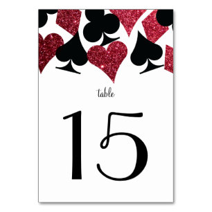 Numeração De Mesa Recepção de casamento de Las Vegas Faux Glitter