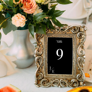 Numeração De Mesa Recepção de casamento de Monograma Minimalista   P