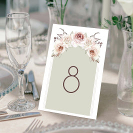 Numeração De Mesa Recepção de casamento de Rosa boêmia