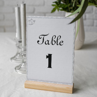 Numeração De Mesa Recepção de casamento de Sinfonia de Prata