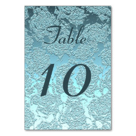 Numeração De Mesa Recepção de casamento Elegante de Turquesa Teal