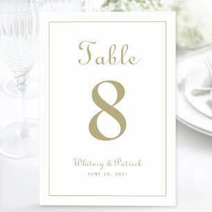 Numeração De Mesa Recepção de Casamento em Ouro Elegante Mesa de Jan
