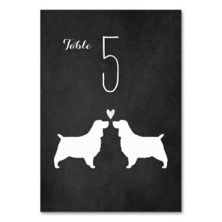 Numeração De Mesa Recepção de casamento Inglês Springer Spaniel Dogs