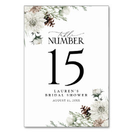 Numeração De Mesa Recepção Elegante de Chá de panela Evergreen de in