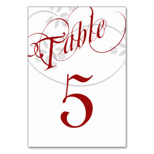 Numeração De Mesa Redemoinho, vermelho elegantes e branco, costume