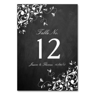 Numeração De Mesa Redemoinhos brancos no número da mesa do casament