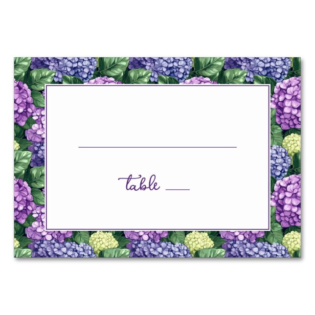 Numeração De Mesa Refined Purple Floral Border (Frente)