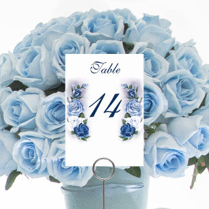 Numeração De Mesa Regency Bridgerton Blue Rosa Cameo