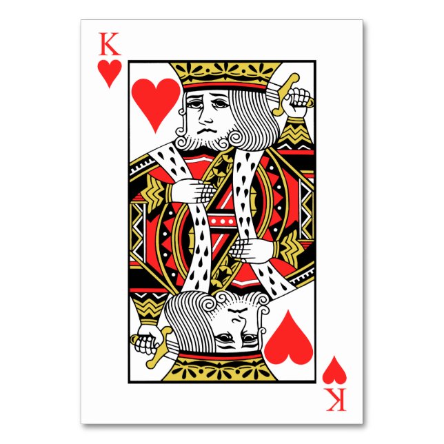 Numeração De Mesa Rei dos Corações (Frente)
