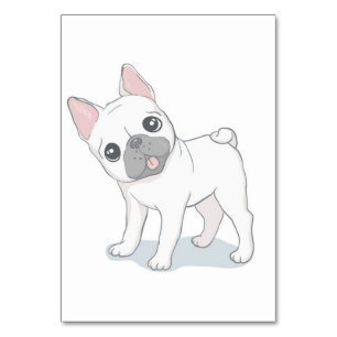 Numeração De Mesa Retrato para Bulldog Francês  Pão