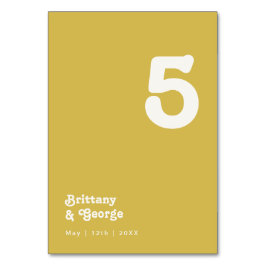 Numeração De Mesa Retro Beach | Número de quadro Dourado