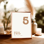 Numeração De Mesa Retro Beach | Número do quadro marfim<br><div class="desc">Esta praia retrô | O número da mesa de marfim é perfeito para o seu simples casamento de vintage, colorido, de boho tropical no verão. Sua única fonte boêmica do século do médio dá a essa design uma víbora hippie minimalista clássica. Suponha que você esteja procurando por uma design que...</div>