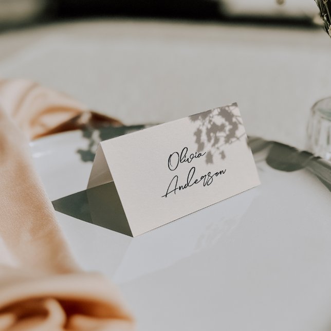 Numeração De Mesa Retro Hand Written Whimsical Wedding Place Cards (Criador carregado)
