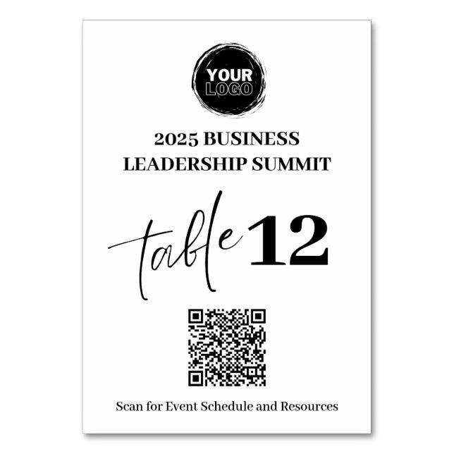 Numeração De Mesa Reuniões ou Conferências Comerciais do Código QR P (Frente)