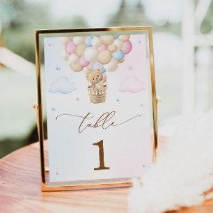 Numeração De Mesa Revelação de Gênero do Urso de Teddy