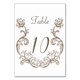 Numeração De Mesa Rococo Florentine Monocromático
