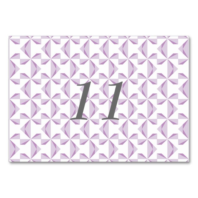 Numeração De Mesa Rodinhas roxas (Frente)