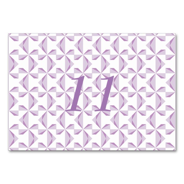 Numeração De Mesa Rodinhas roxas (Frente)