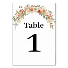 Numeração De Mesa Romantic Floral Arch Table Number 