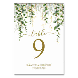 Numeração De Mesa Romantic Greenery Garland