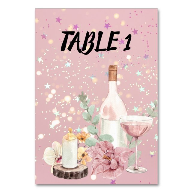 Numeração De Mesa Romantic wedding flowers blooming garden (Frente)