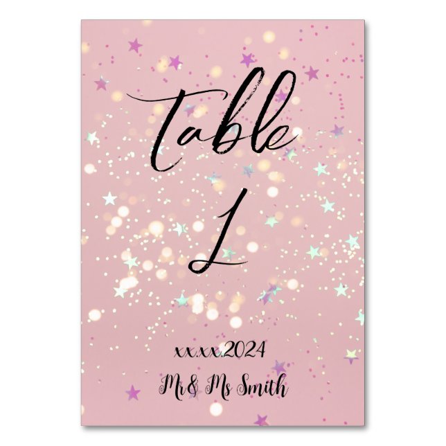 Numeração De Mesa Romantic wedding flowers blooming garden (Frente)