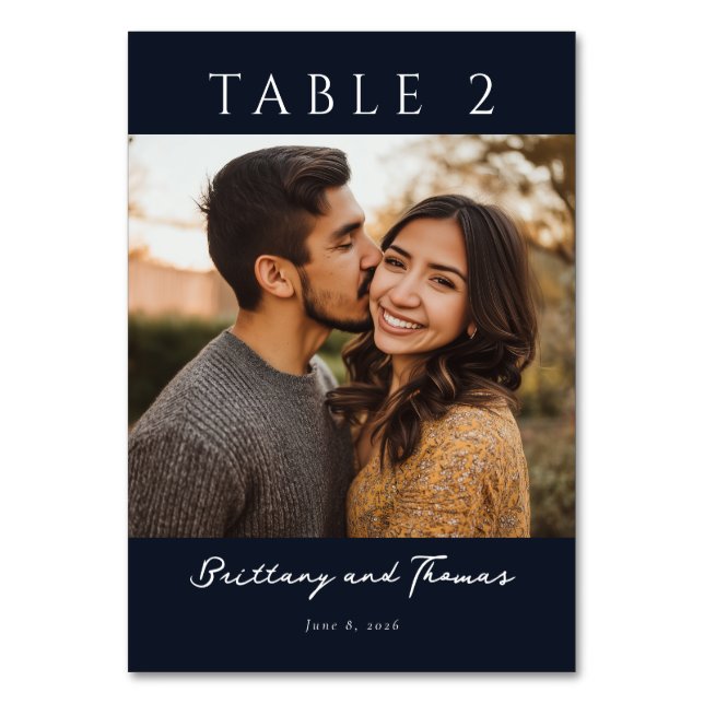 Numeração De Mesa Romantic Wedding Table Sign (Frente)