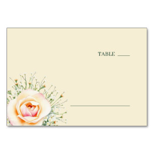 Numeração De Mesa Rosa Botânica Pastel Tranquila