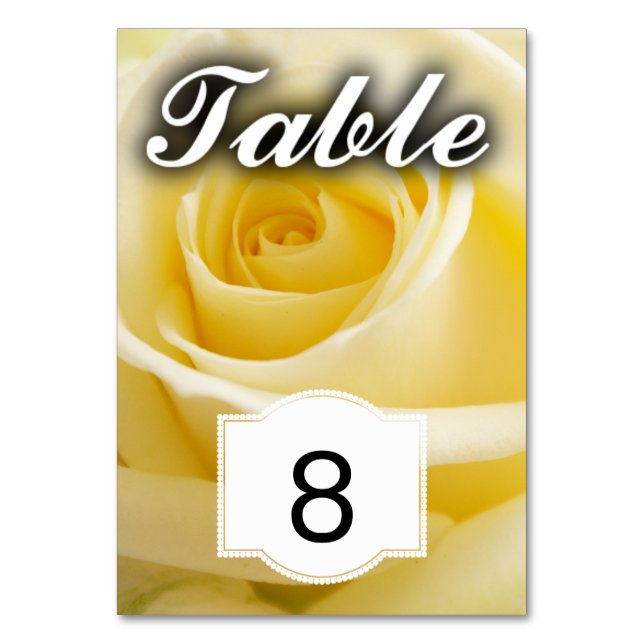 Numeração De Mesa Rosa branca (Frente)